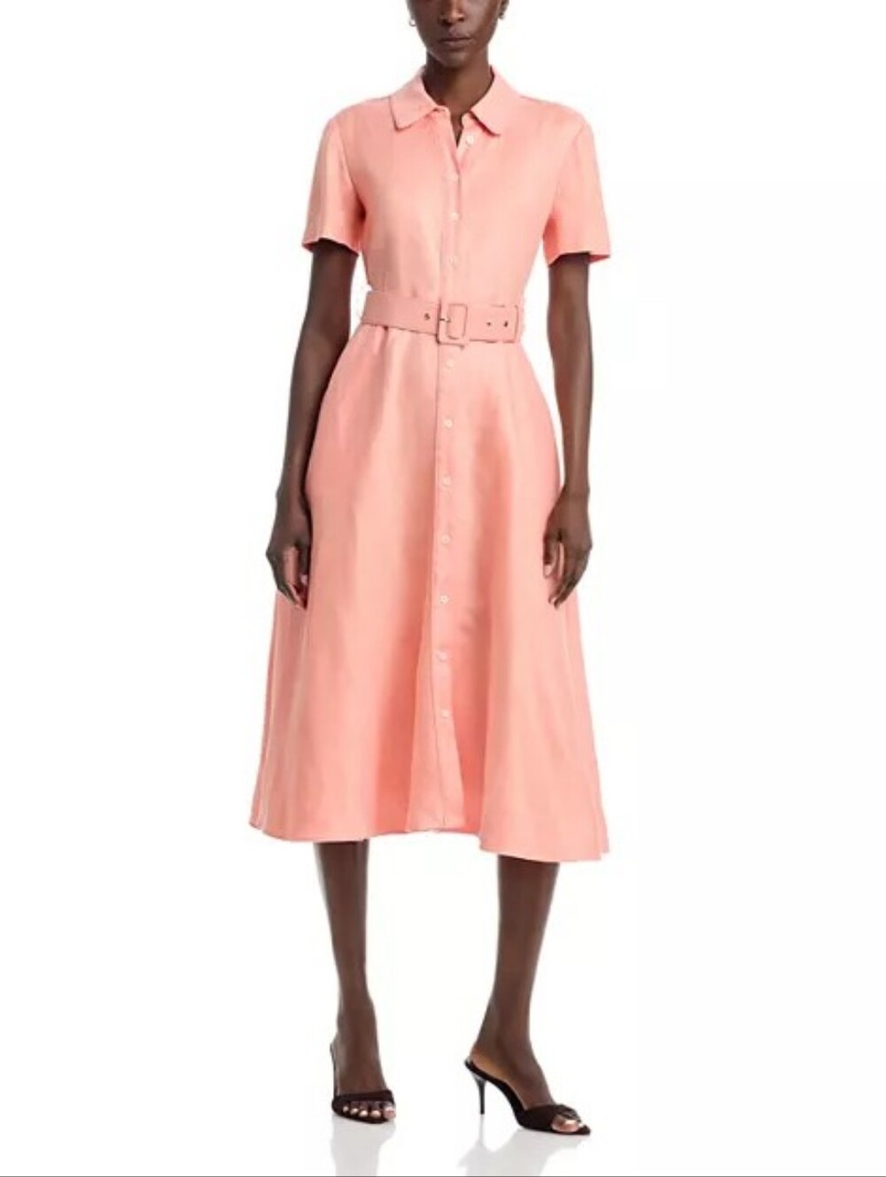 Toccin Jean Linen-Blend Midi-Shirtdress